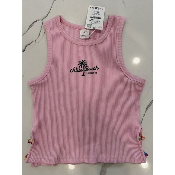 Zara NWT Aliso Beach Tank in Pink Size 13/14 - Picture 2 of 4
